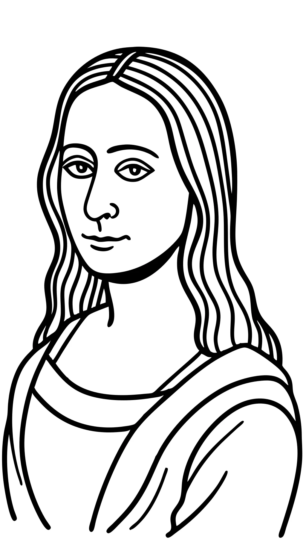 coloring pages mona lisa